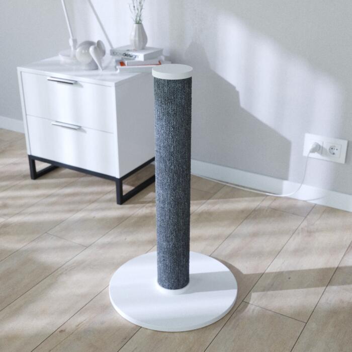 Когтеточка (дряпка) Scratching Tube столбик 40x40x70 см белая-2