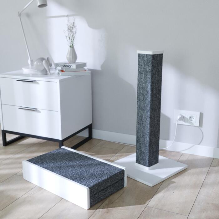 Когтеточка - лежанка Scratching Lounger M 50x32x10 см белый -6