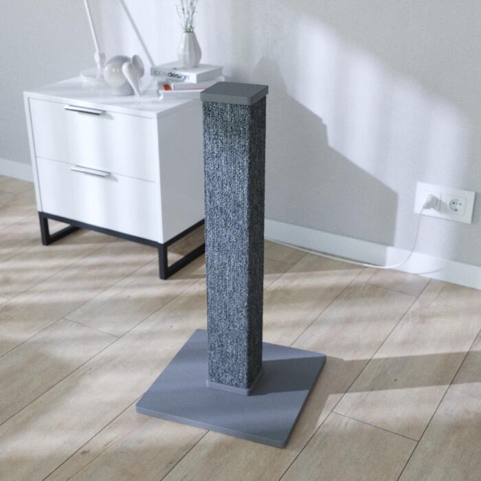 Когтеточка - столбик Scratching Tower 35x35x70 см серая-4