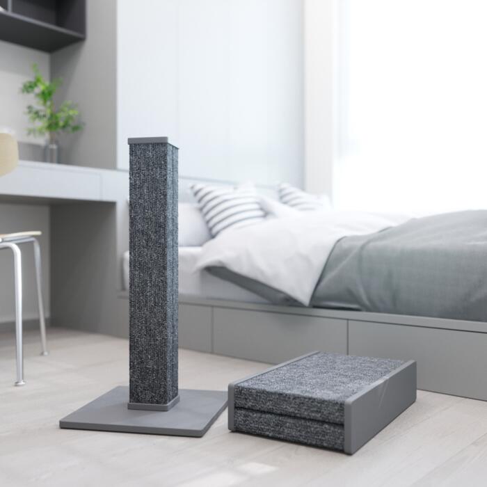 Когтеточка - столбик Scratching Tower 35x35x70 см серая-7