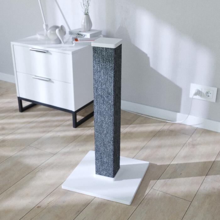 Когтеточка - столбик Scratching Tower 35x35x70 см белая-4
