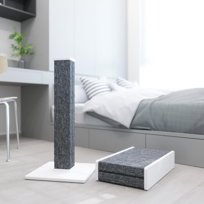 Когтеточка - столбик Scratching Tower 35x35x70 см белая-7