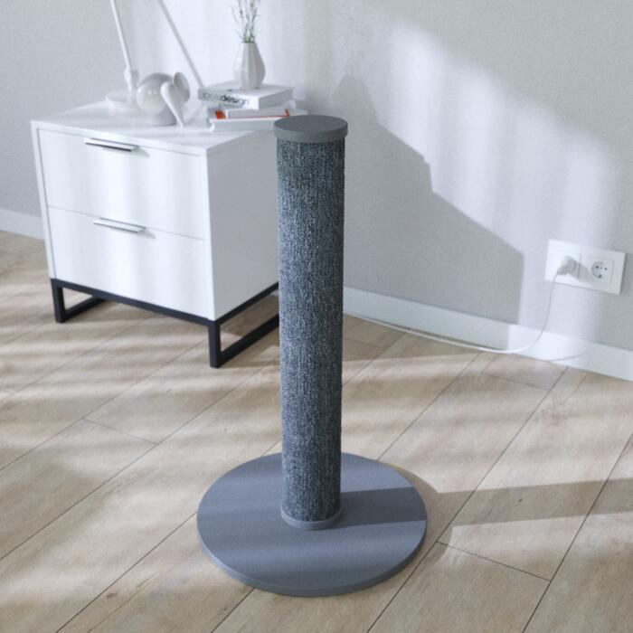 Когтеточка (дряпка) Scratching Tube столбик 40x40x70 см серая-2